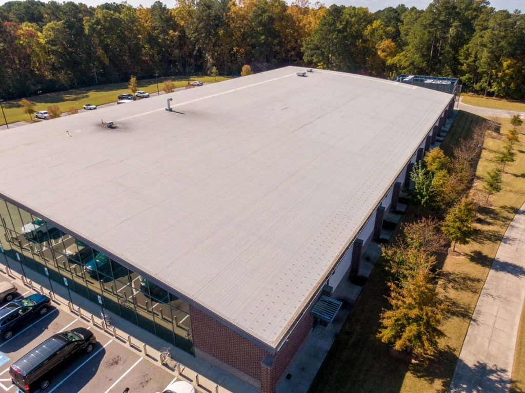 Commercial low-slope roof surface