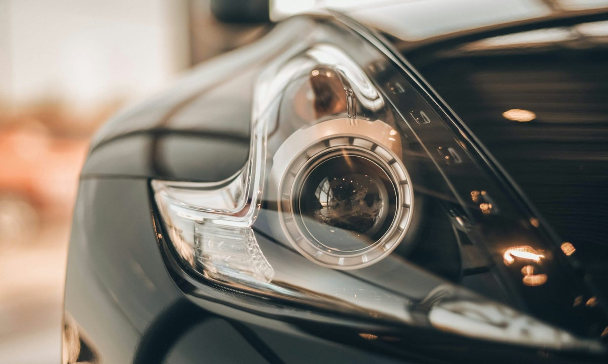 Headlight gleaming after paint correction and ceramic coating