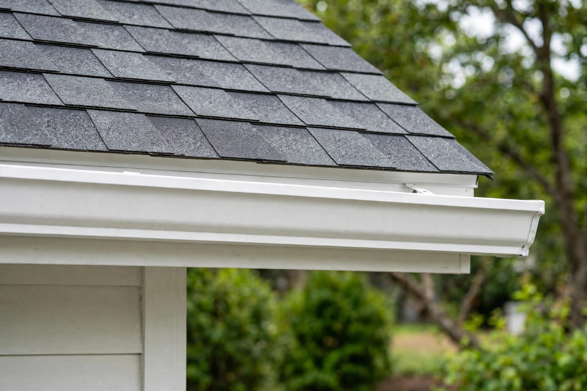 Clean gutters under a new roof