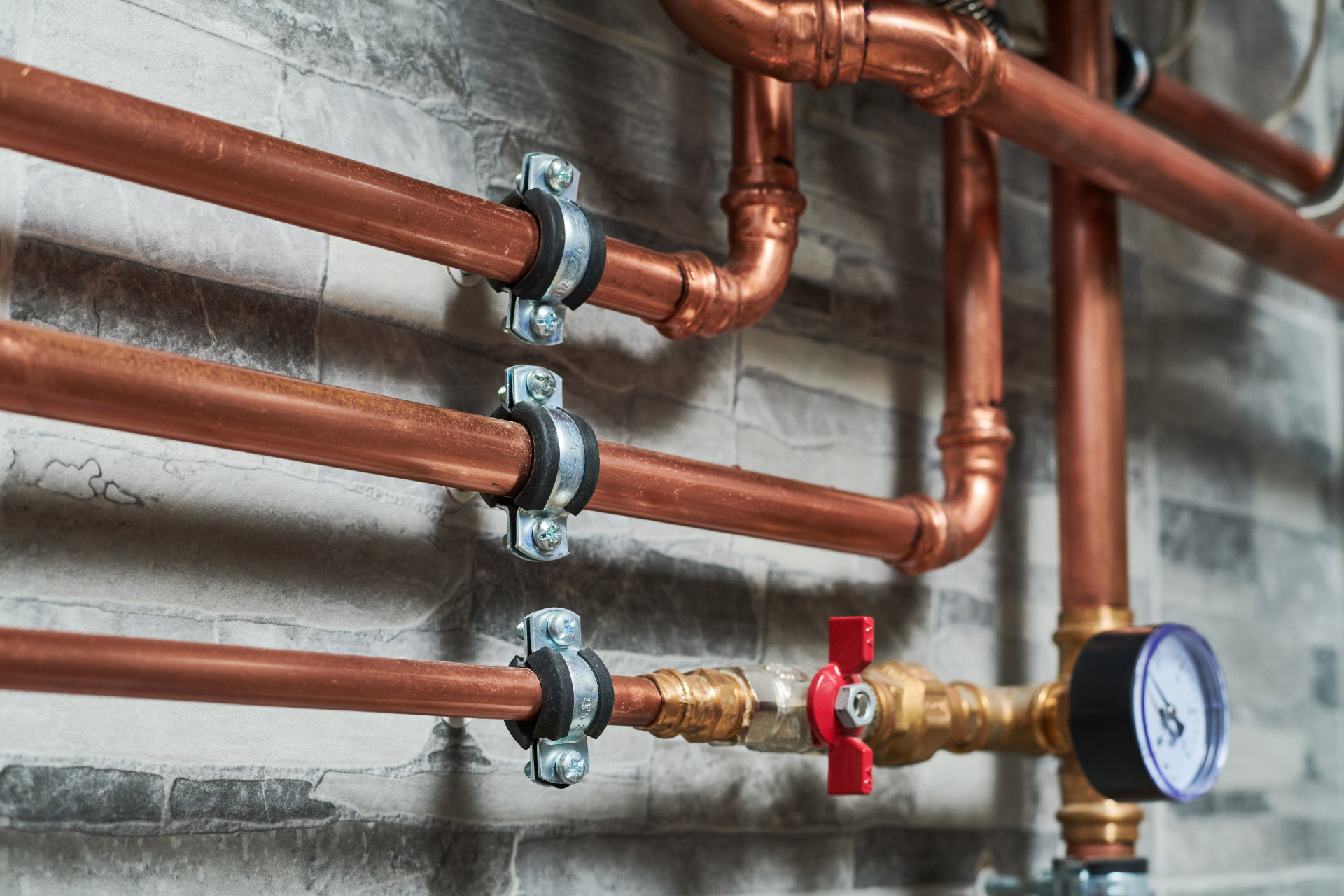Copper water pipes