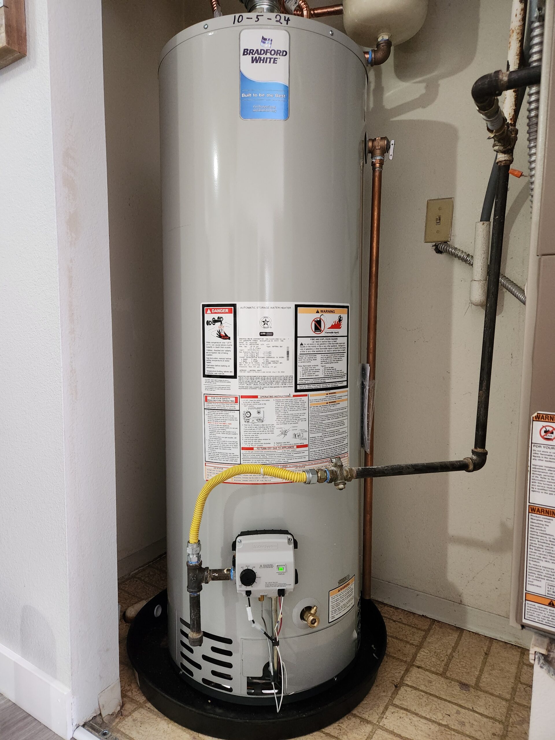Water heater installed by Abundant Plumbing