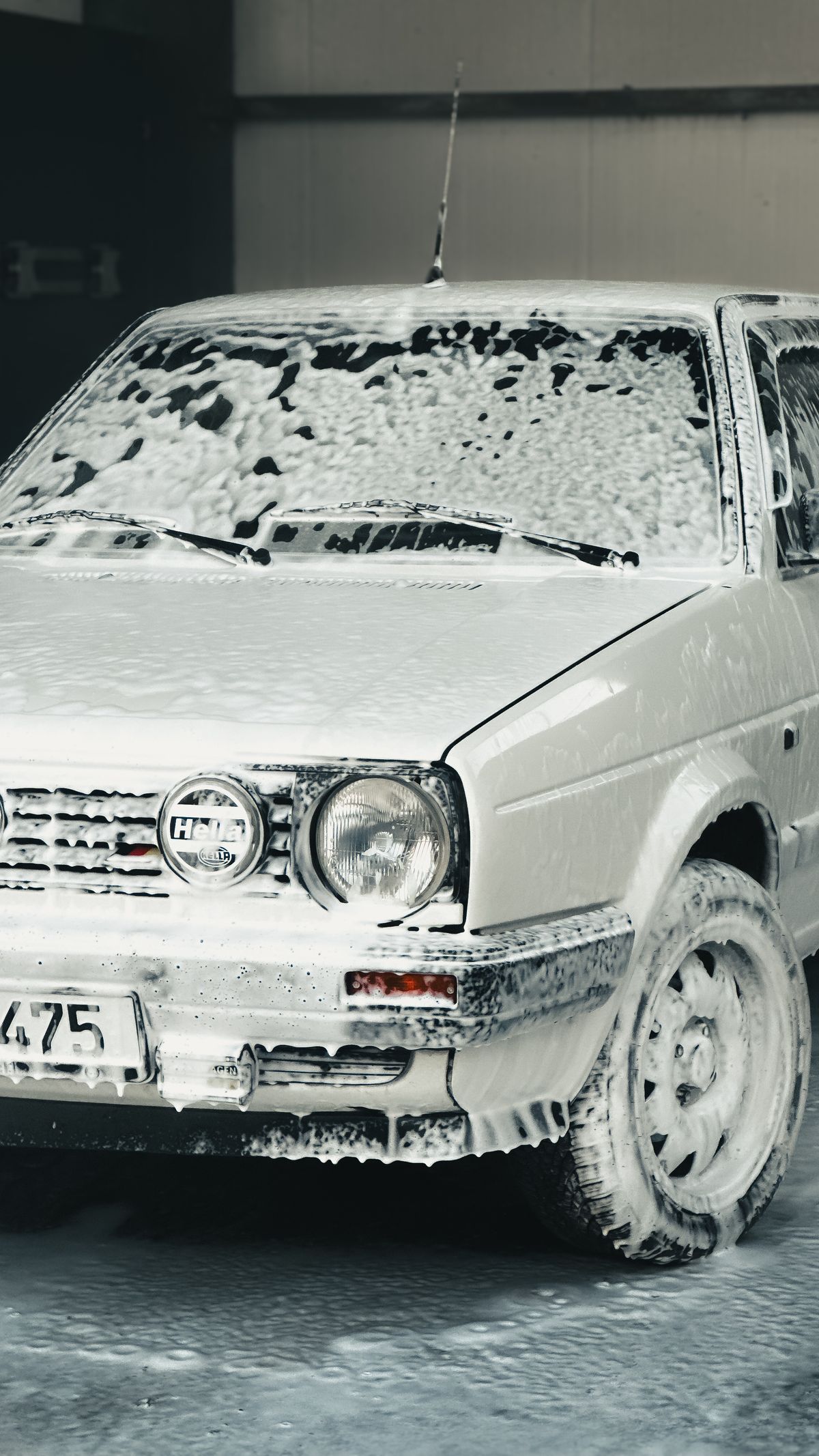 Detailed car exterior in soft light