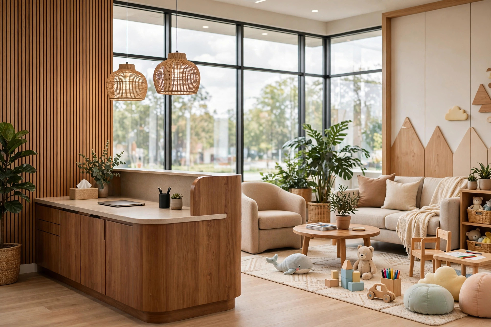 Welcoming dental office reception