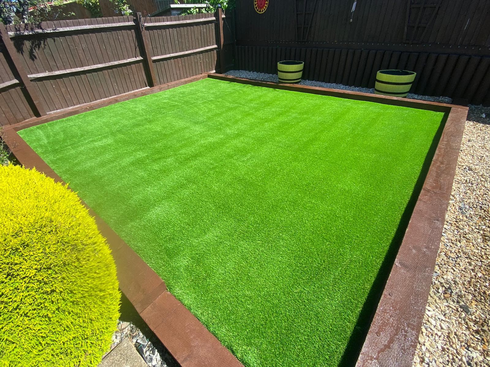 Fresh turf lawn with crisp edges