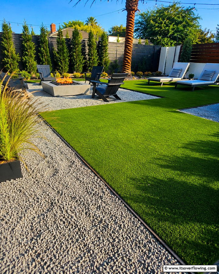 Garden path with stone edging