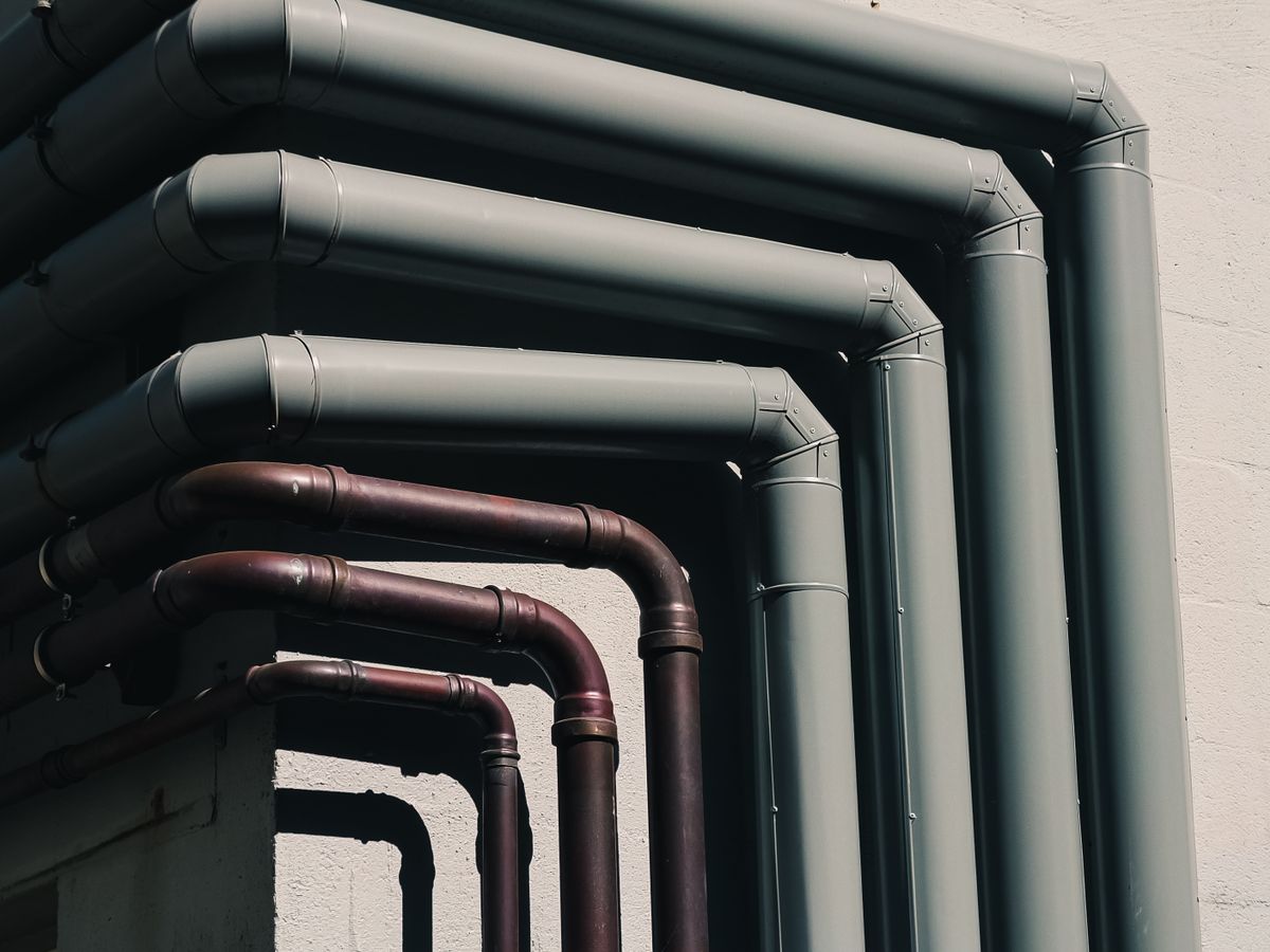 Concept illustration of industrial pipework