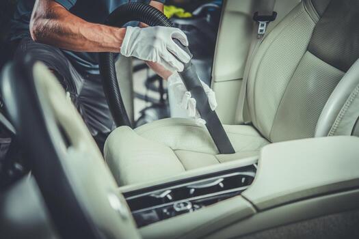 Vacuuming car seats