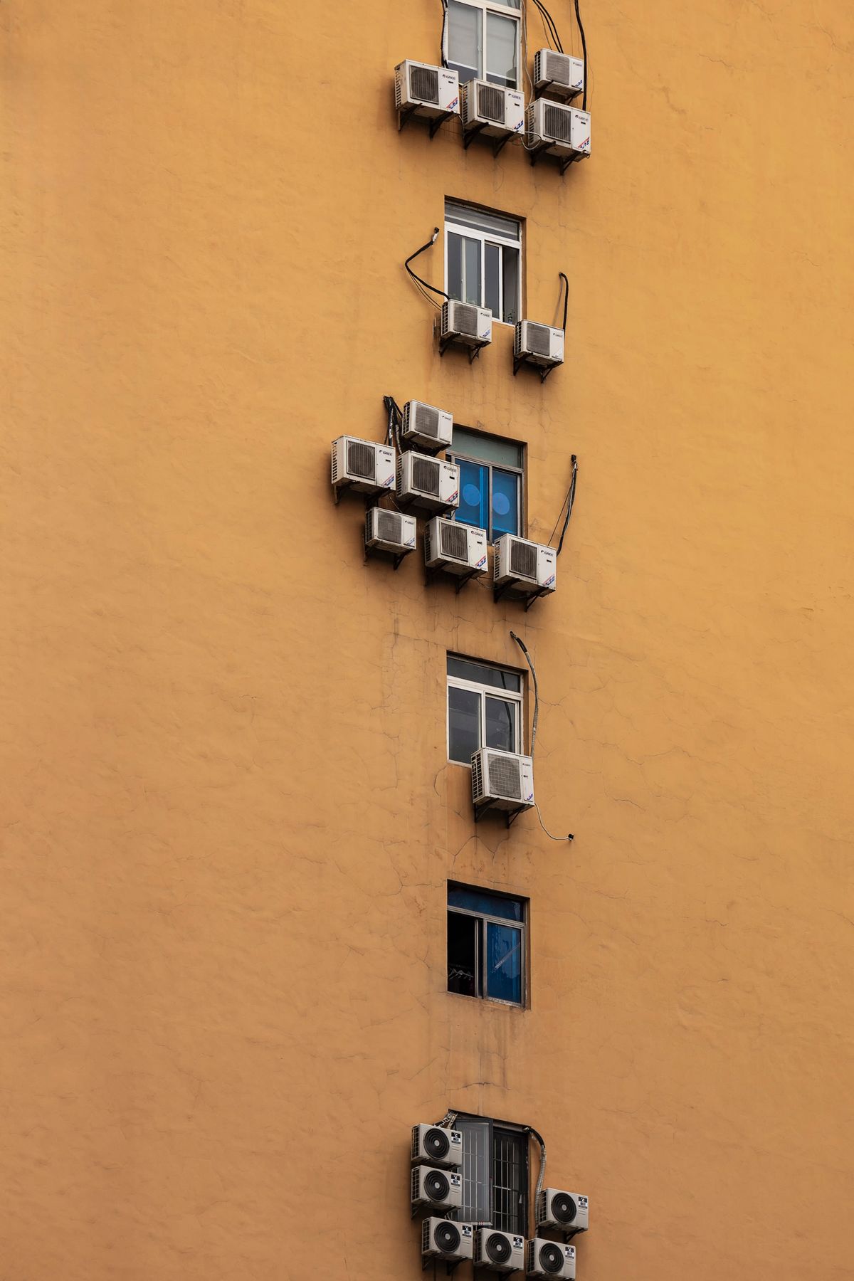 Air conditioning units on a building facade, Atlanta