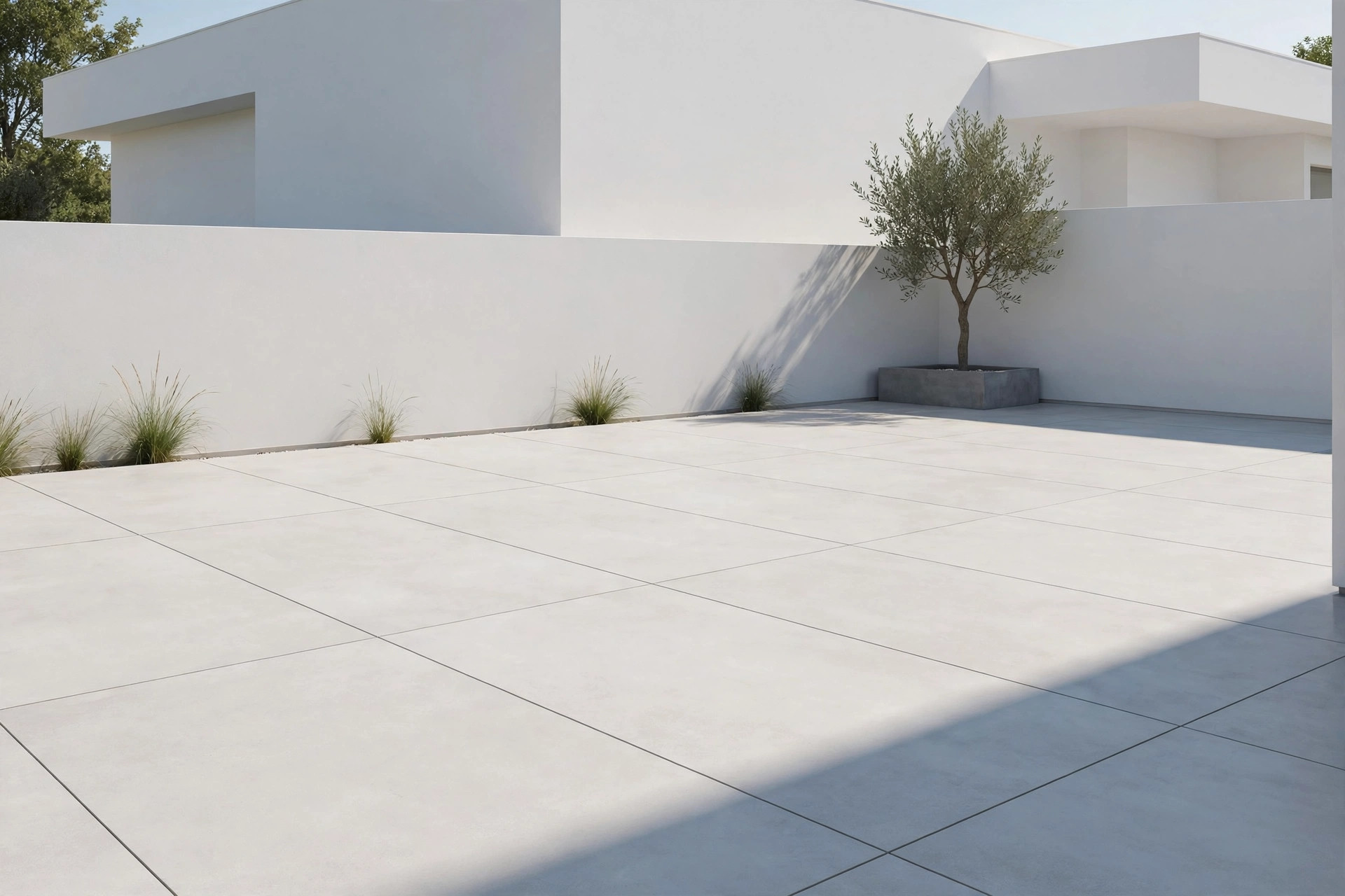 Modern minimalist patio with clean lines