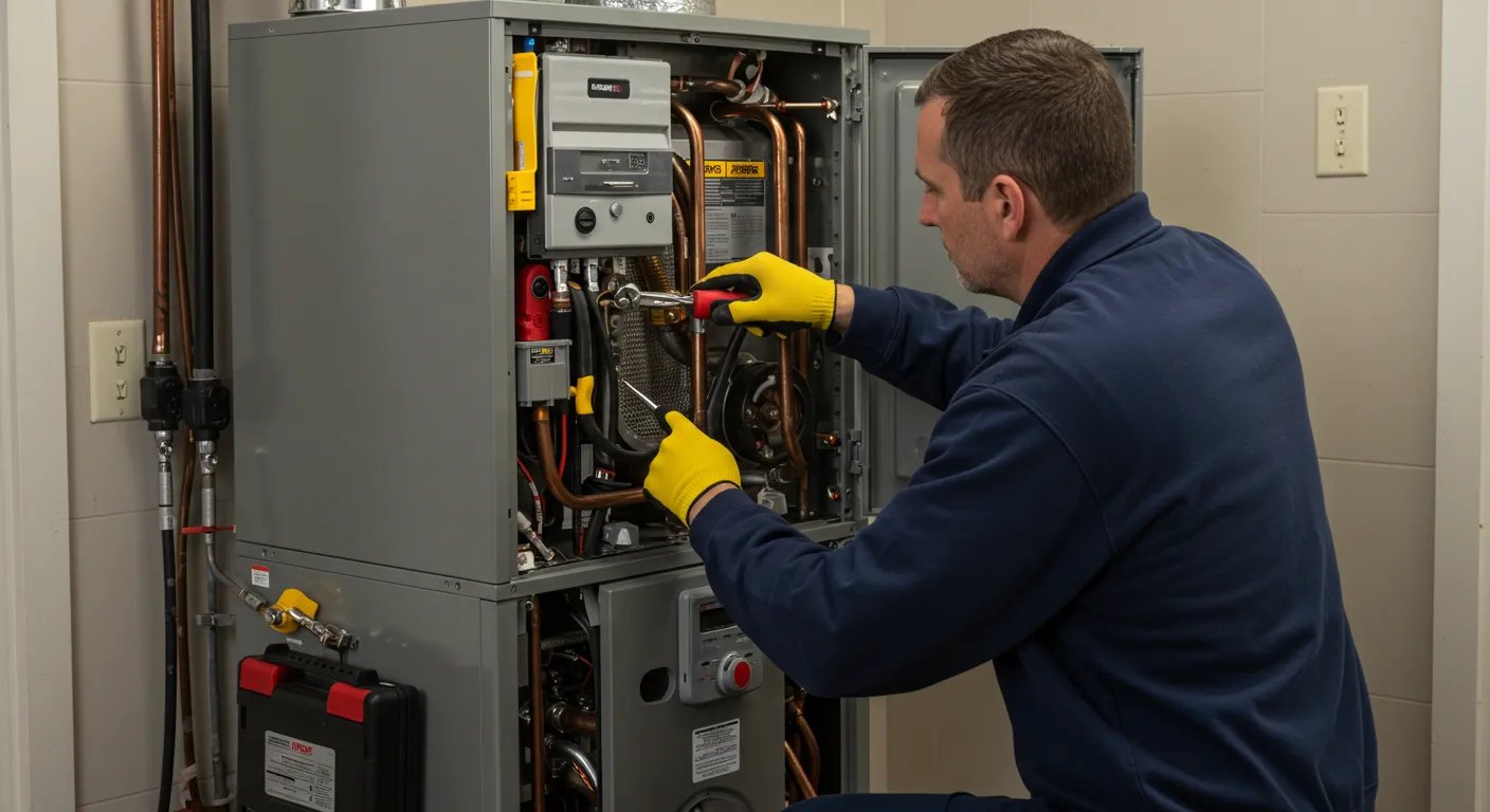 Eco Star Home Services Co. technician servicing a home system