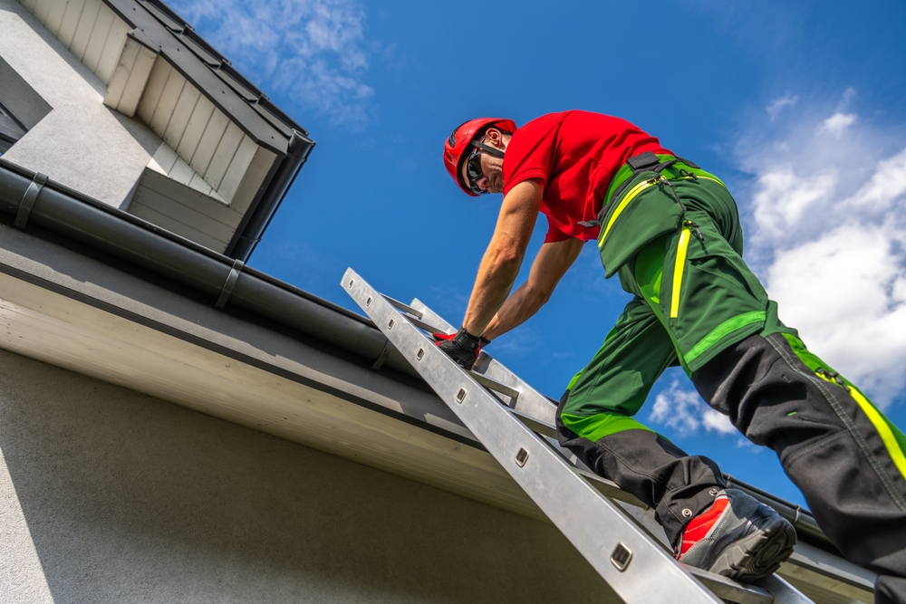 Roof inspection in progress