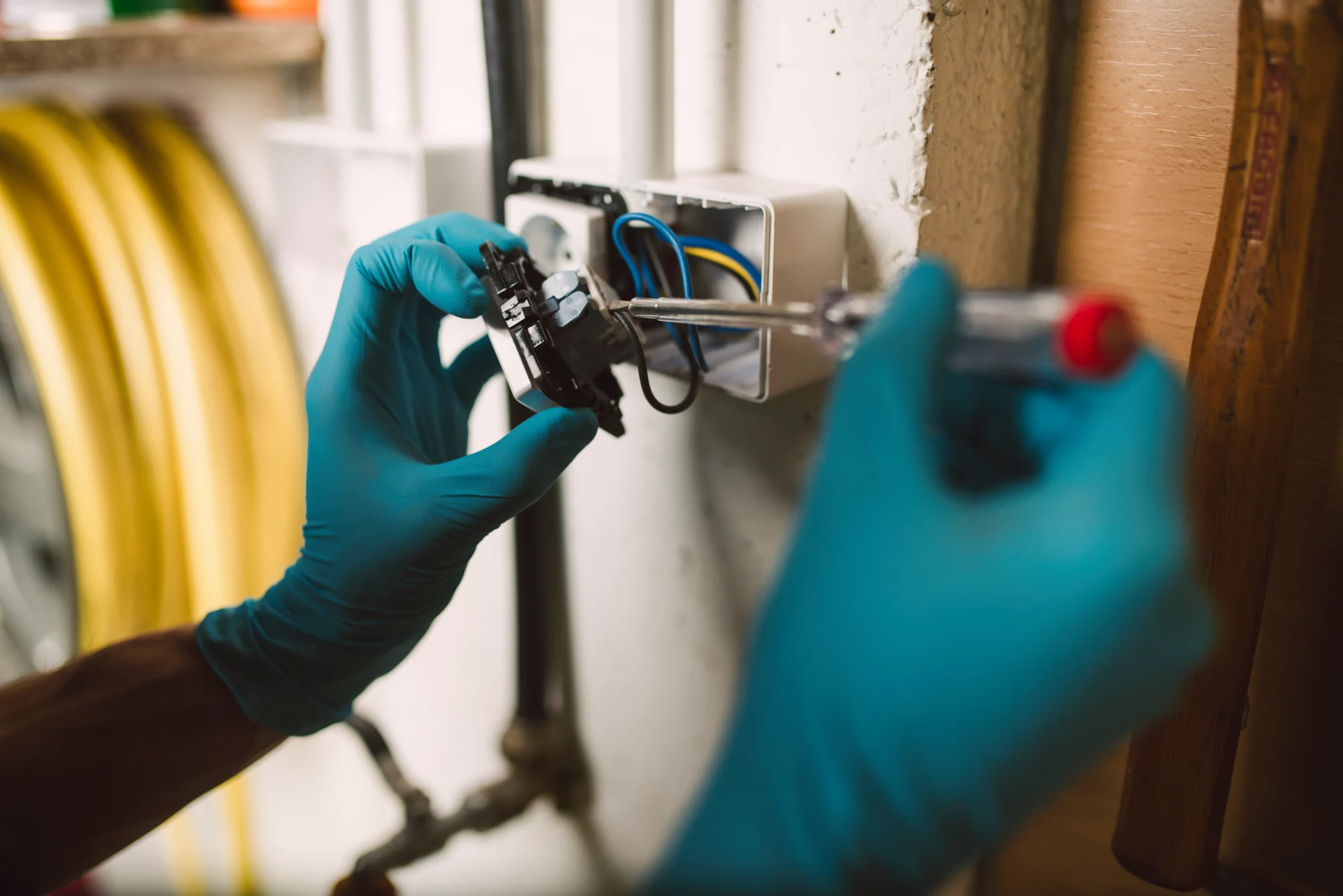 Electrical installation detail by a licensed electrician