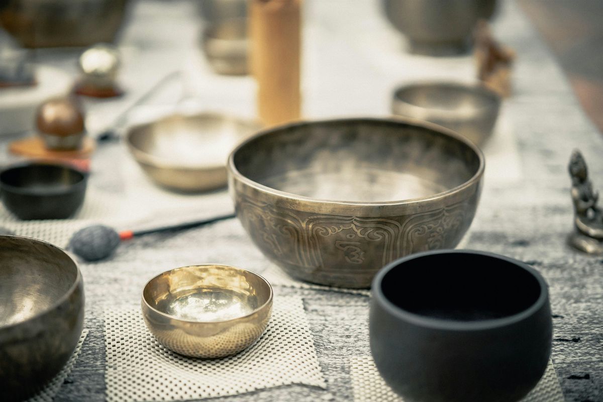 Sample photo: singing bowls for sound bath