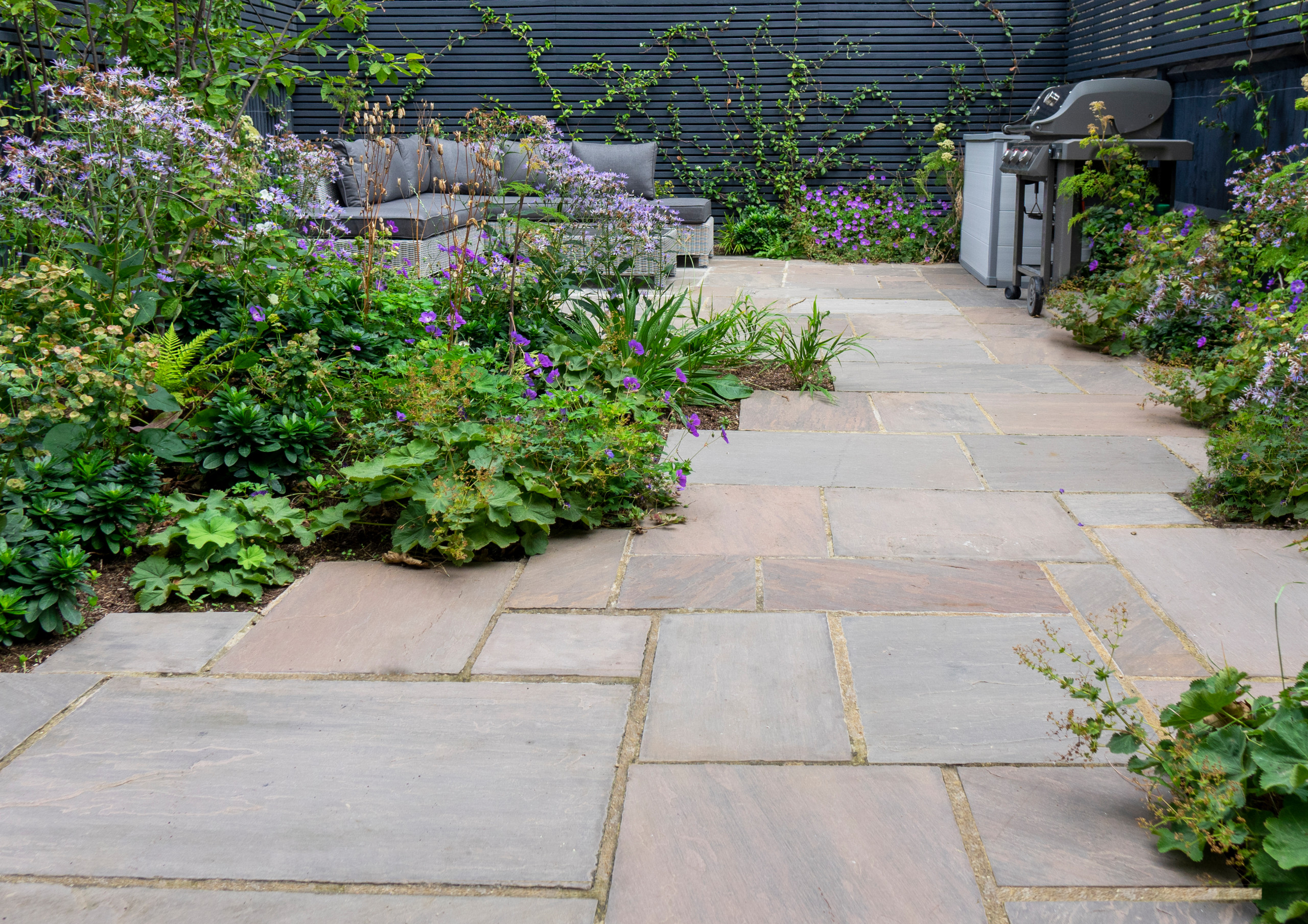 Illustrative garden patio — sample image