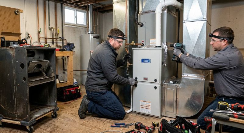 Heating unit installation
