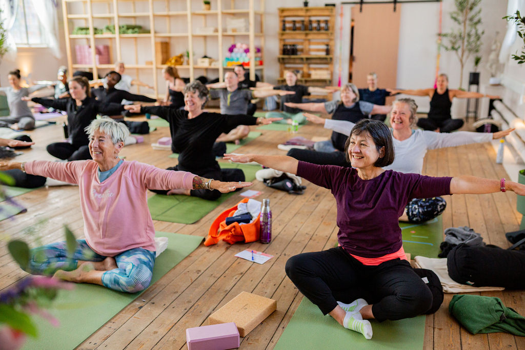 Community yoga class at Ironwood Yoga Studios, Phoenix
