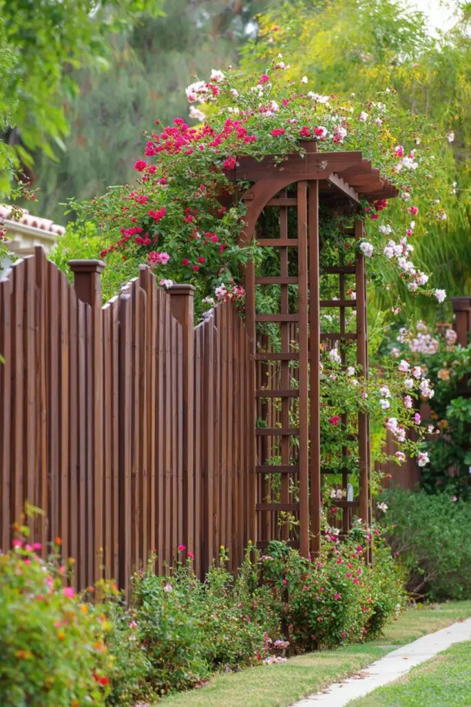 Trellis fencing detail