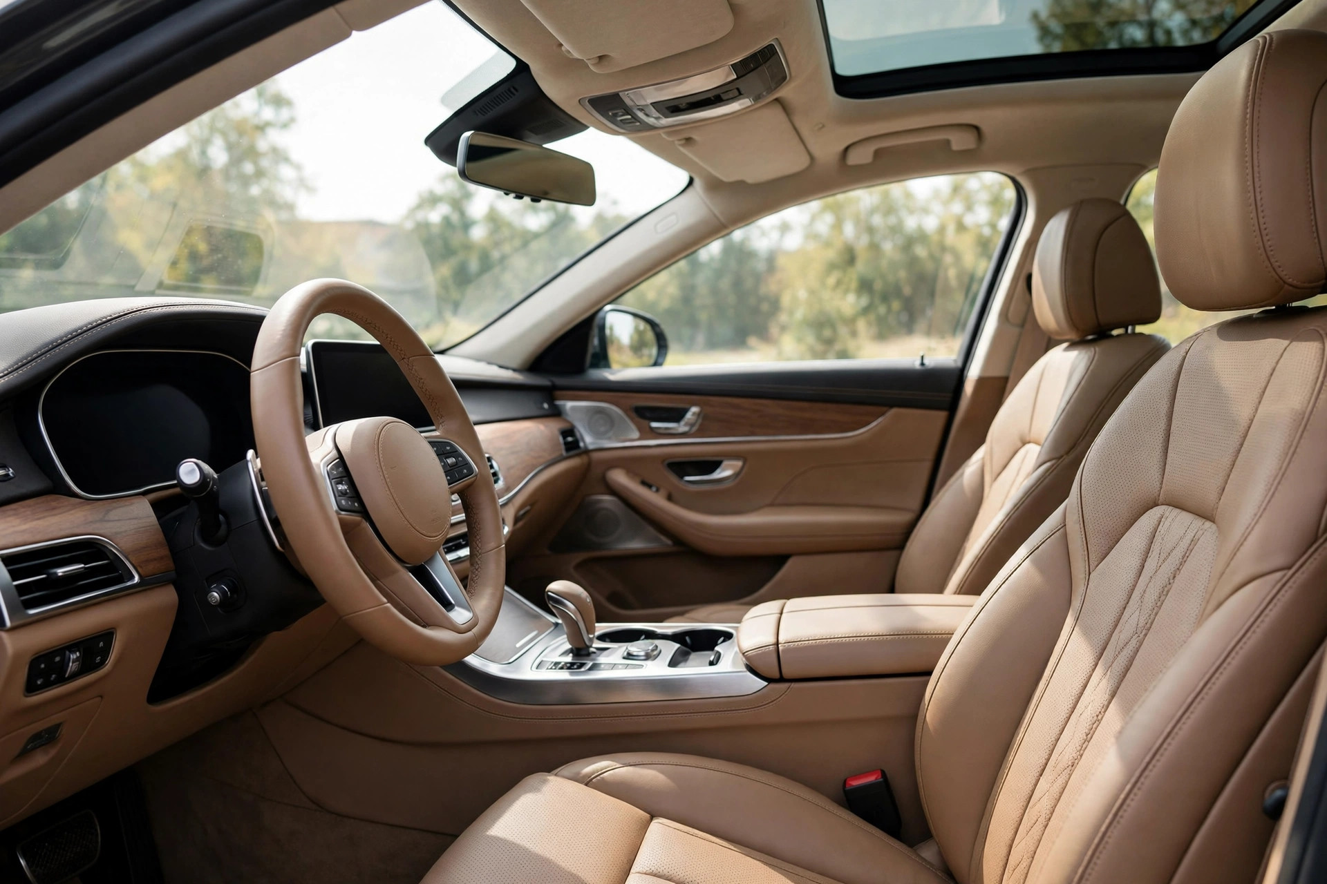 Spotless car interior after deep detailing