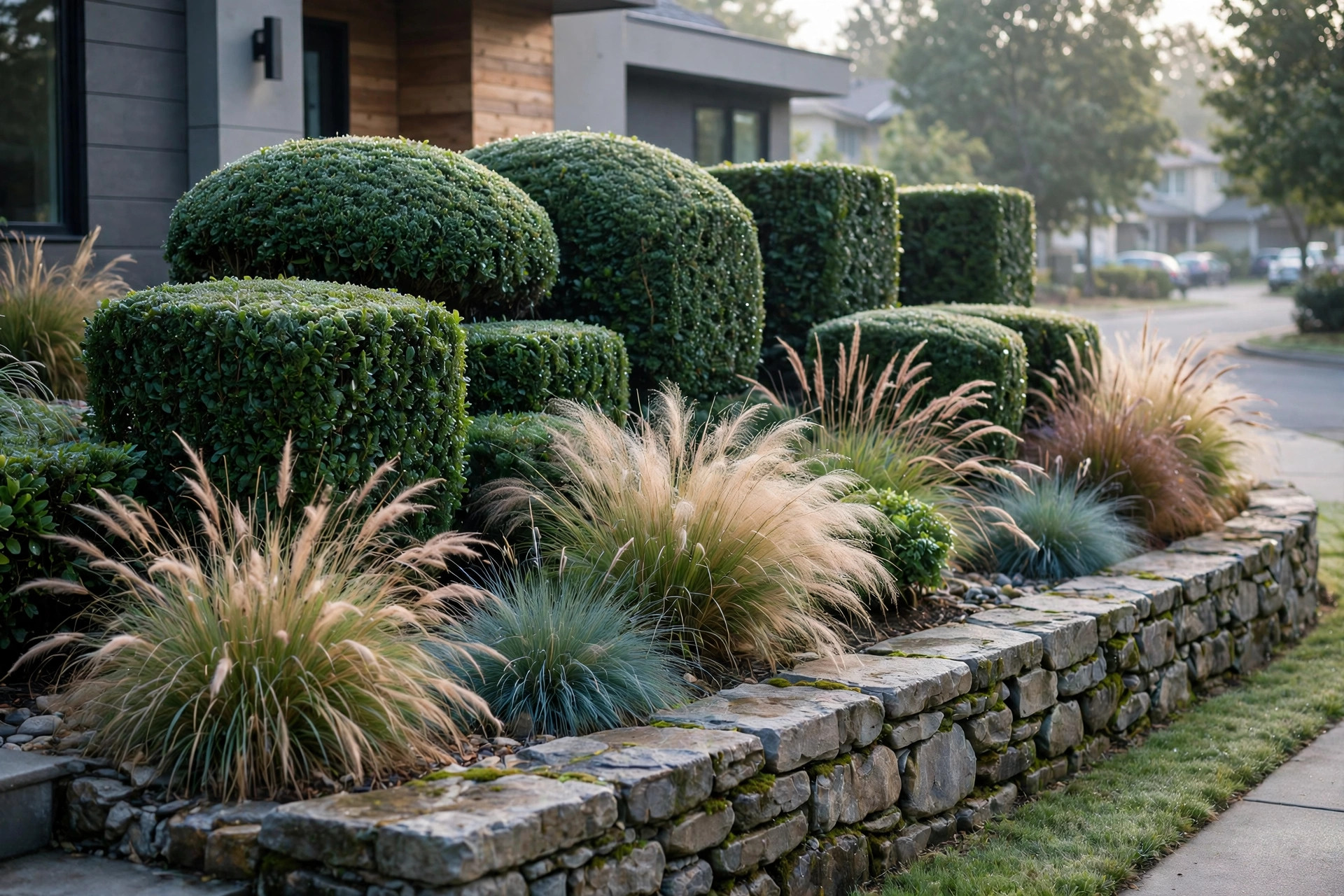Garden path and planting