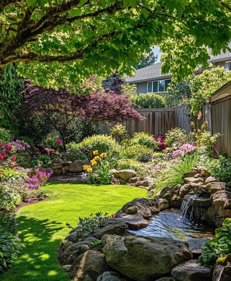 Established garden planting
