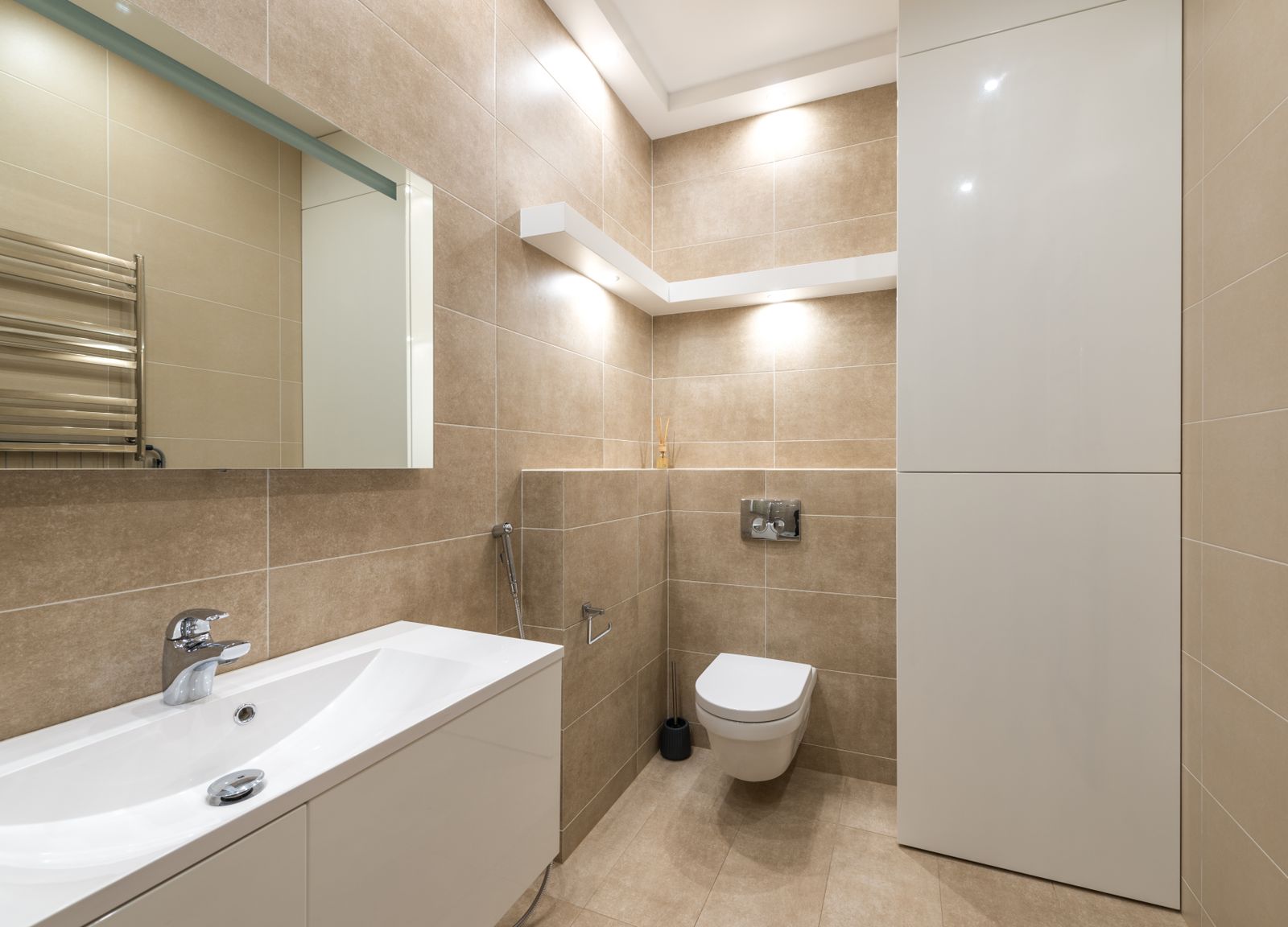 Newly fitted modern bathroom