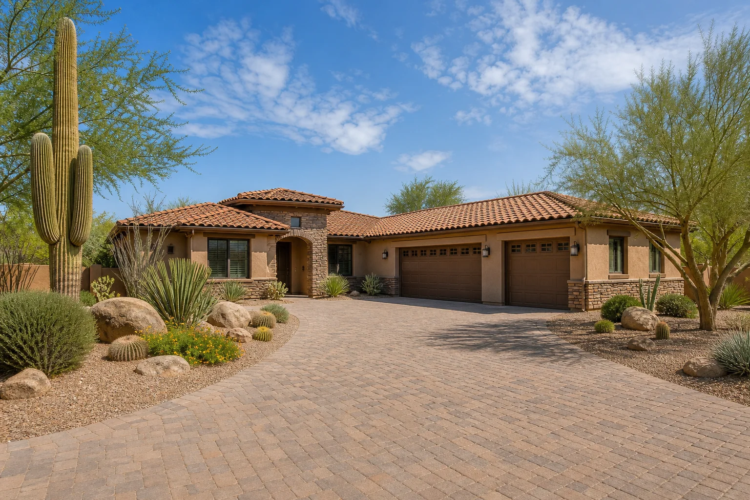 Clay tile roof on a Phoenix home