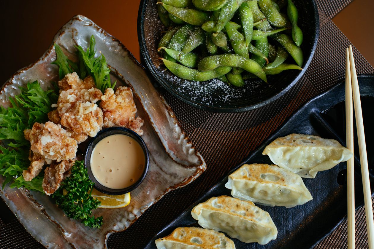 Inside a Japanese restaurant