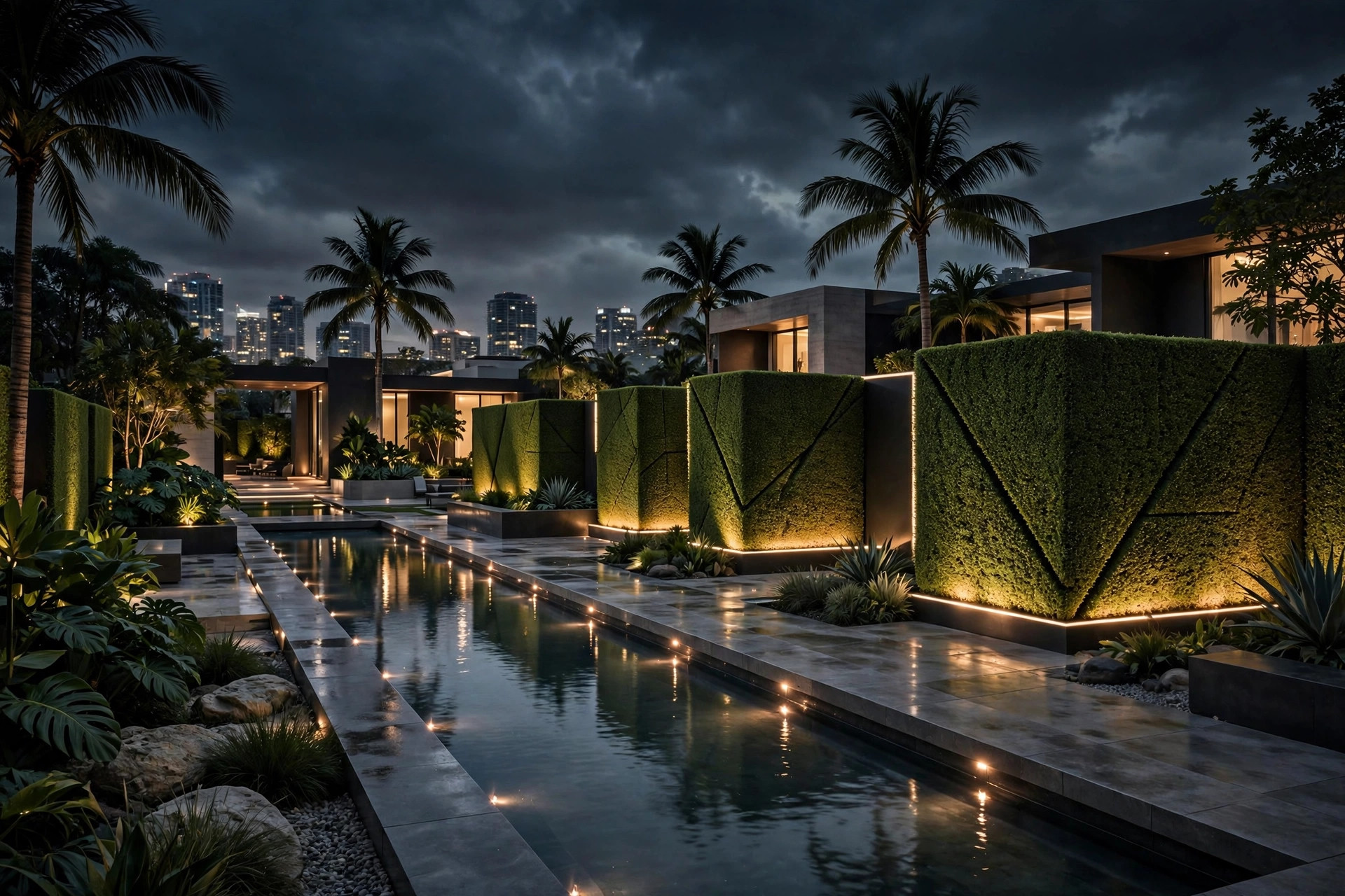 Night-lit garden preview