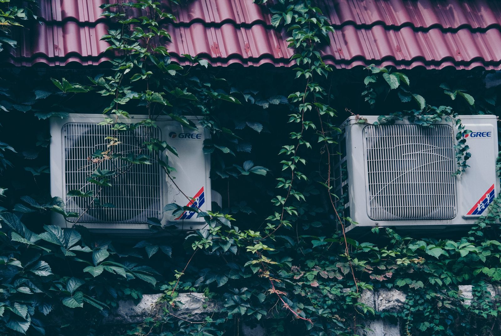 Air conditioning outdoor units installed on a Bristol home