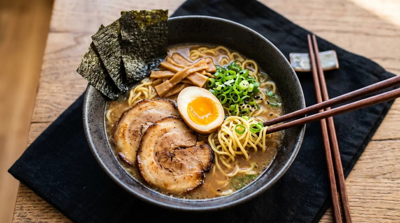 Scroll story style preview — tonkotsu ramen