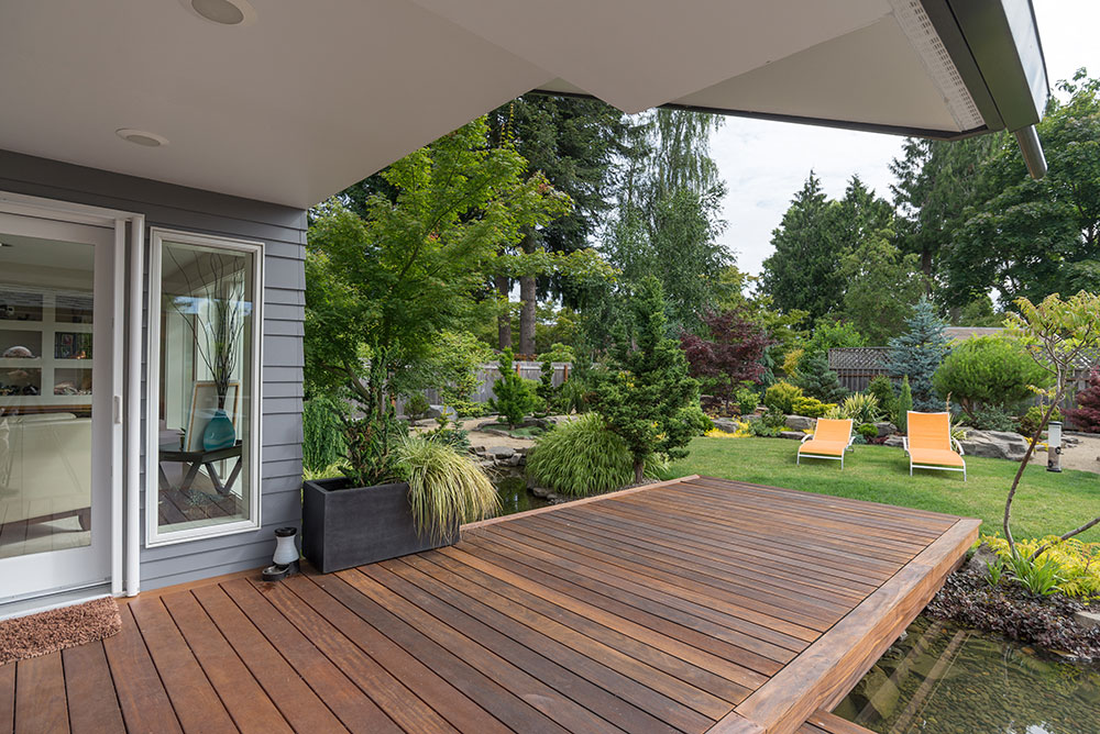 Timber deck and landscaped patio in a Melbourne backyard