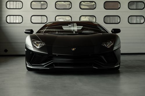 Luxury car in a private garage after detailing