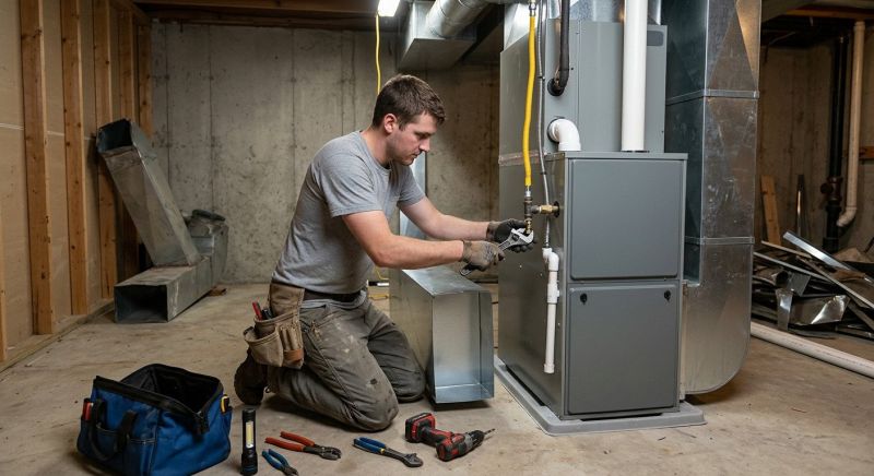 HVAC technician at work