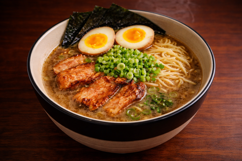 Tonkotsu miso ramen bowl