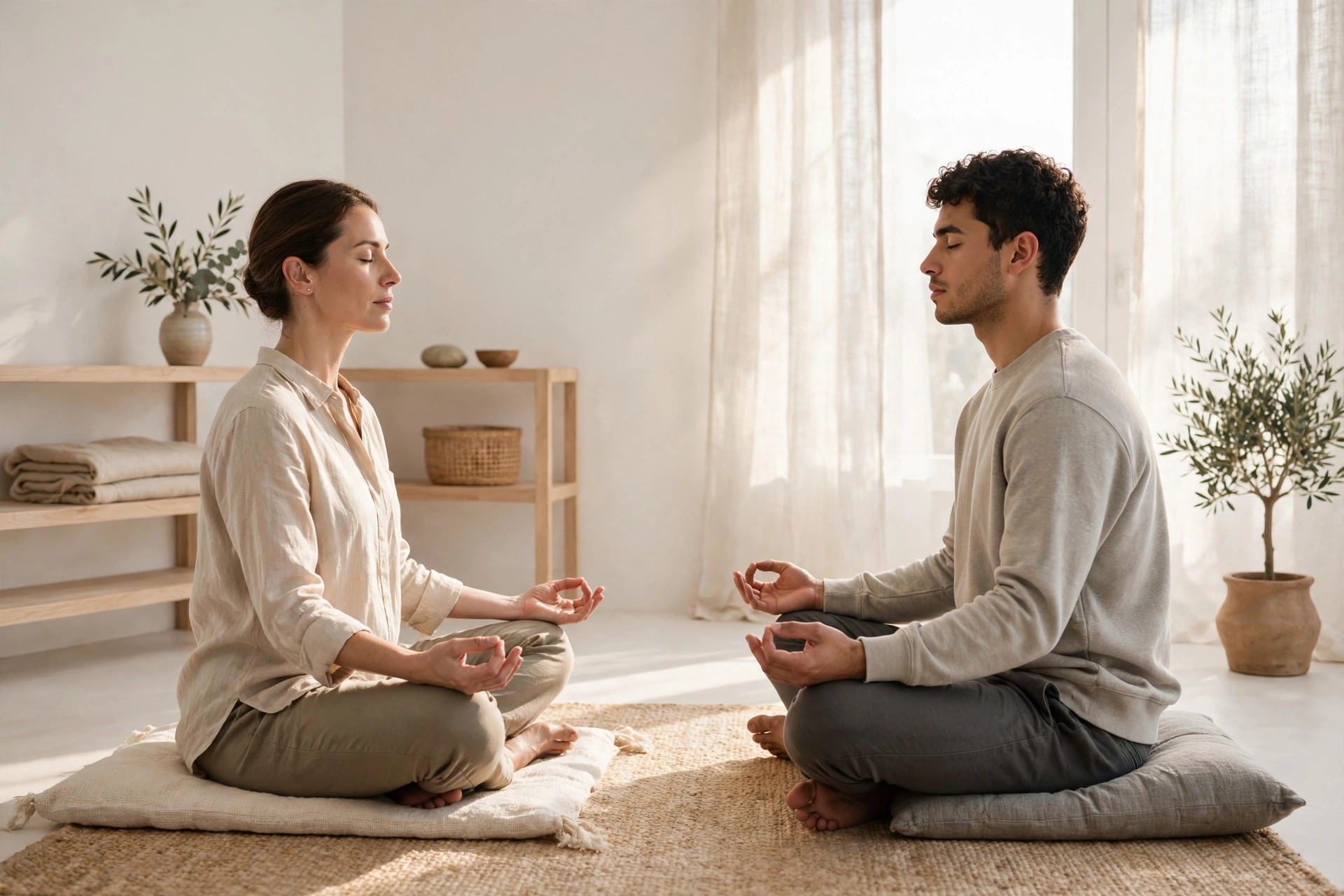A private yoga therapy session at the Houston school
