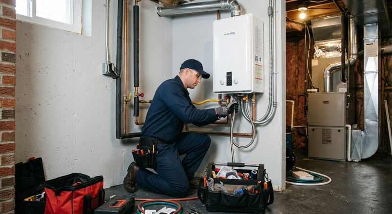 Tankless water heater (illustrative photo)
