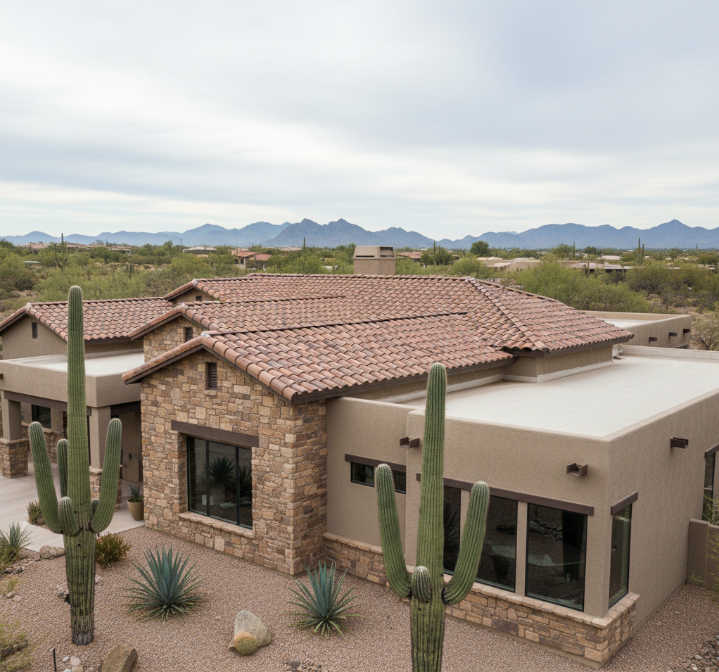 Finished roof on an Arizona home