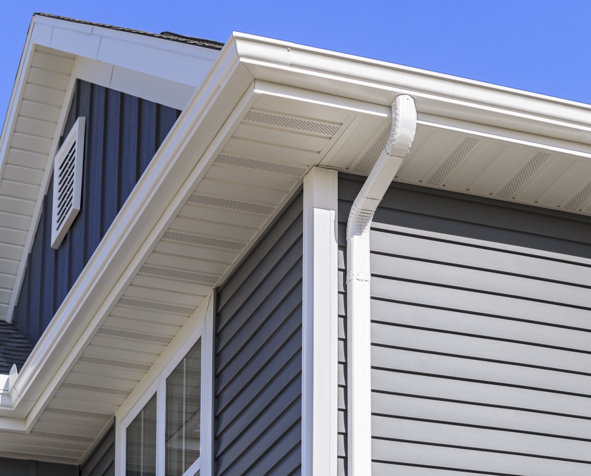 Roofline and gutter detail