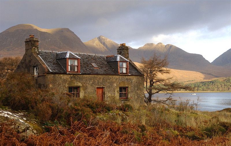 Slate roof on a Scottish home