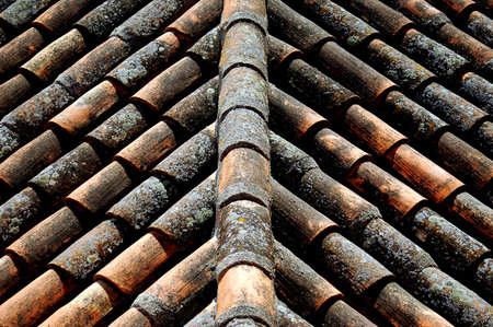Close view of roofing work