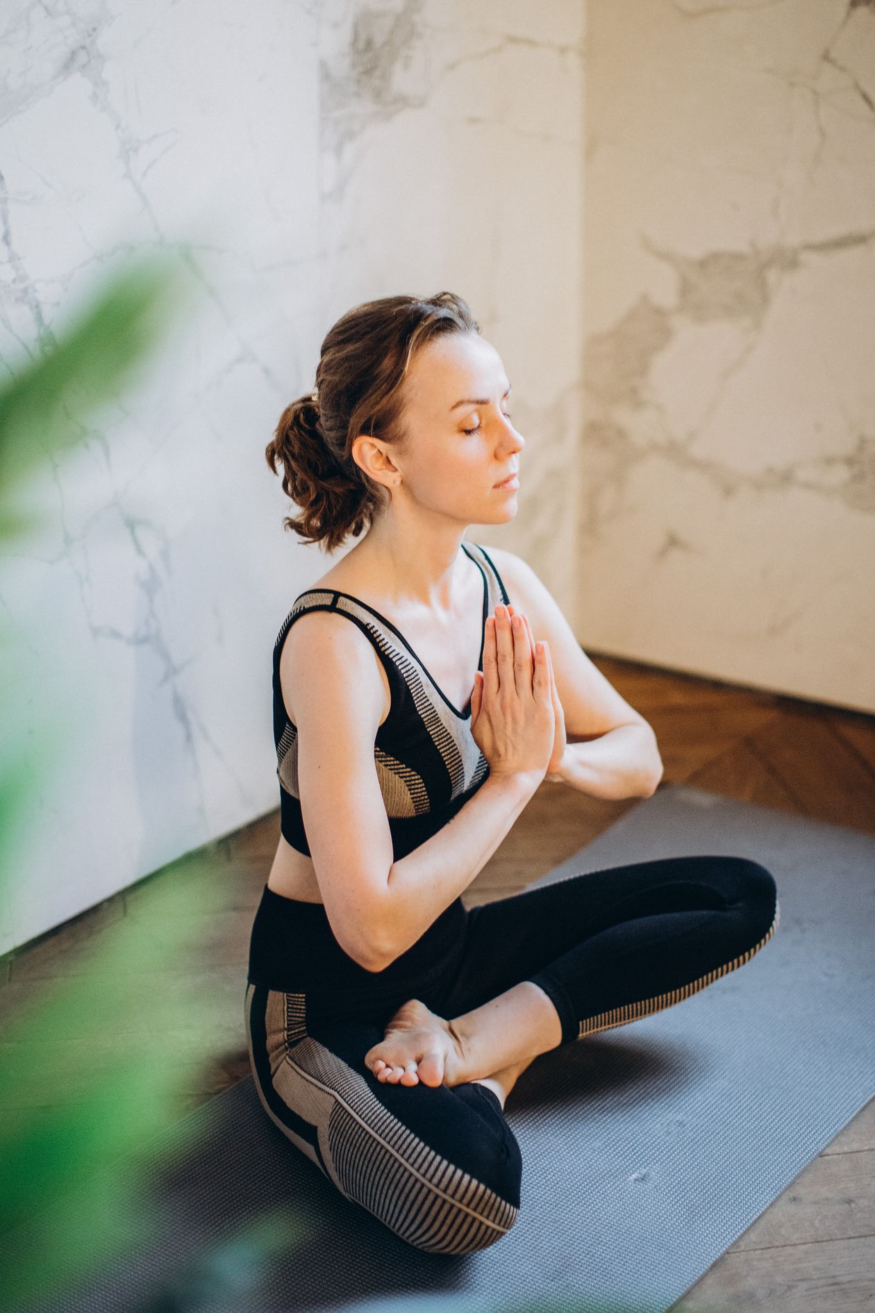 Deep stretch in a heated room