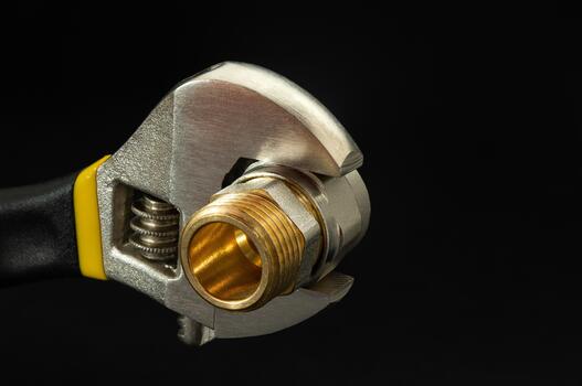 Wrench and brass fitting