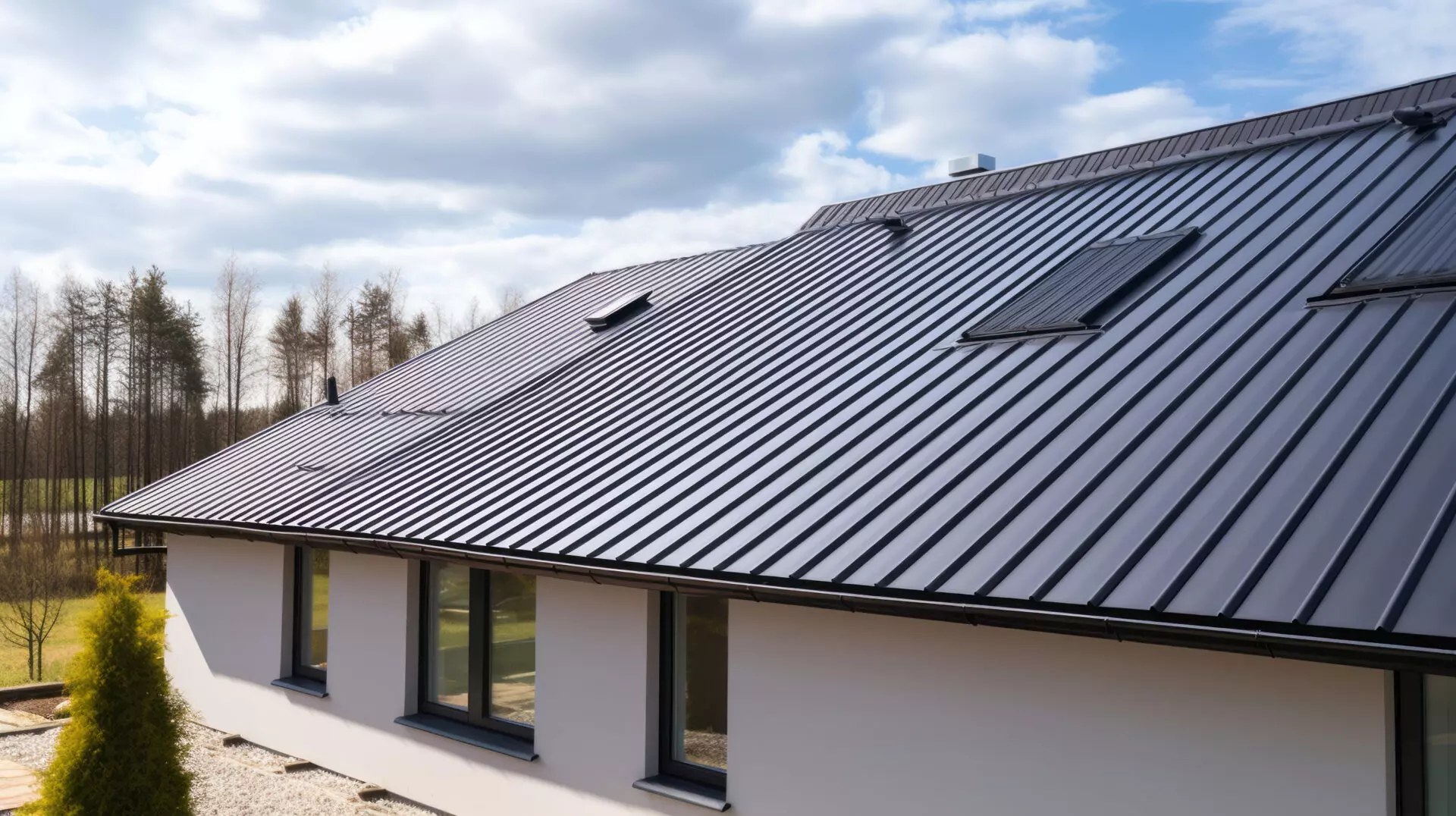 Metal roof on a Houston home after storm season