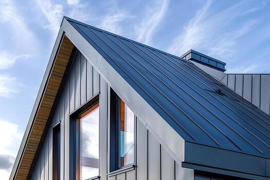 Standing-seam metal roof detail, Houston area