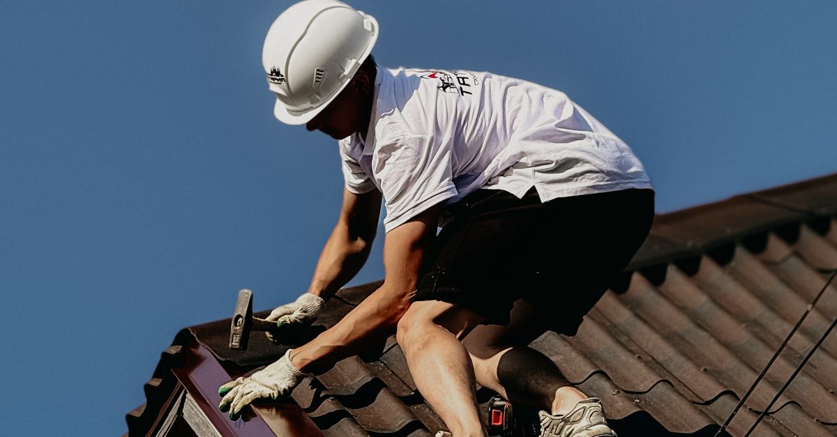 Residential roofing work, sample image