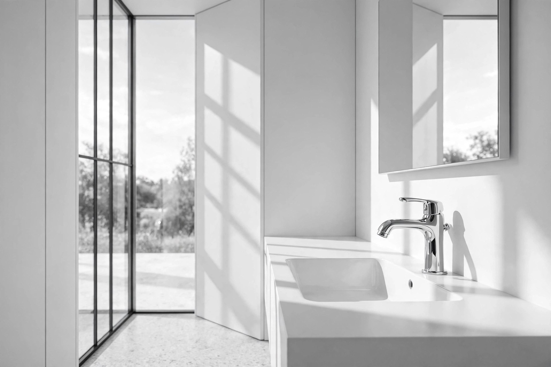 Finished chrome faucet