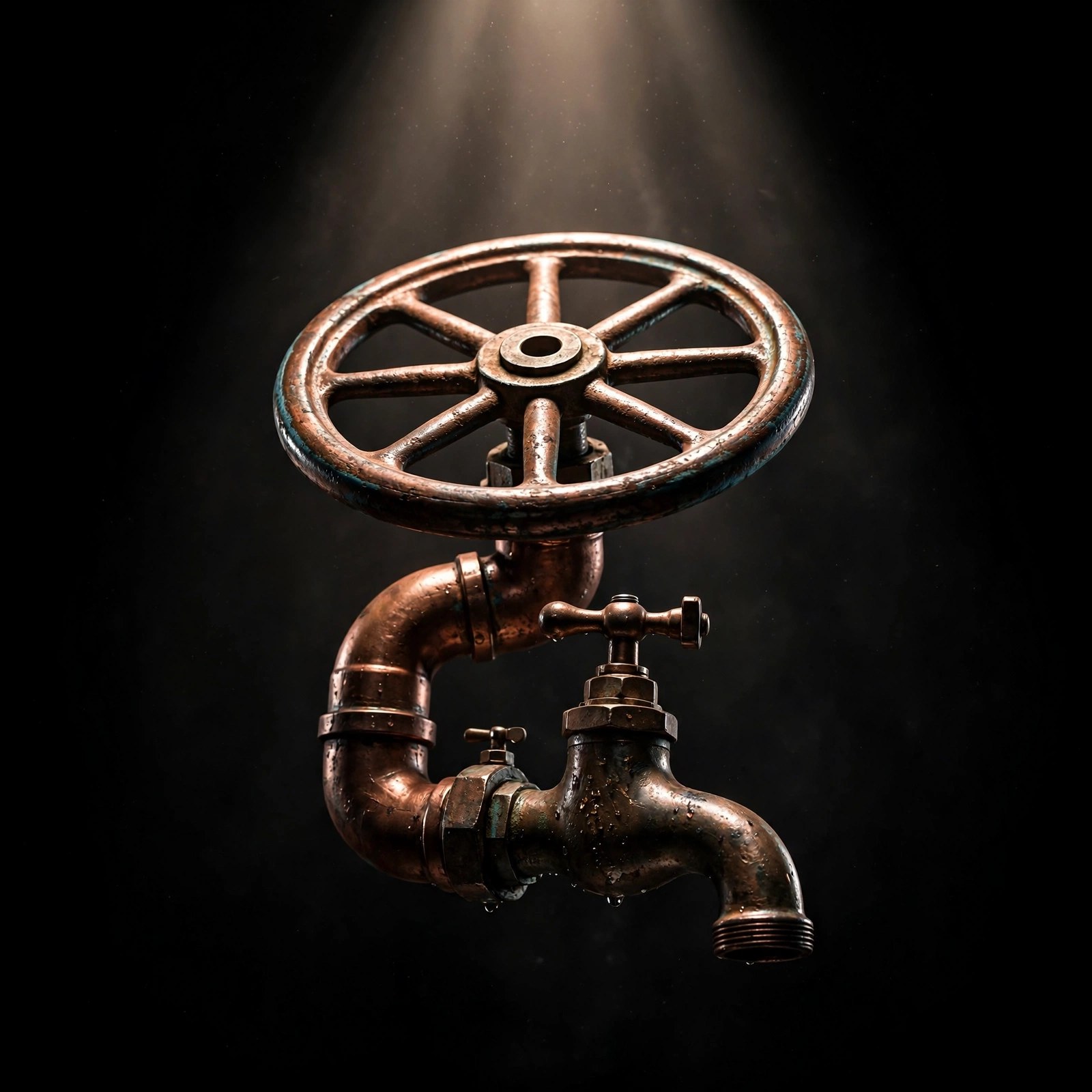 Valve hardware close-up