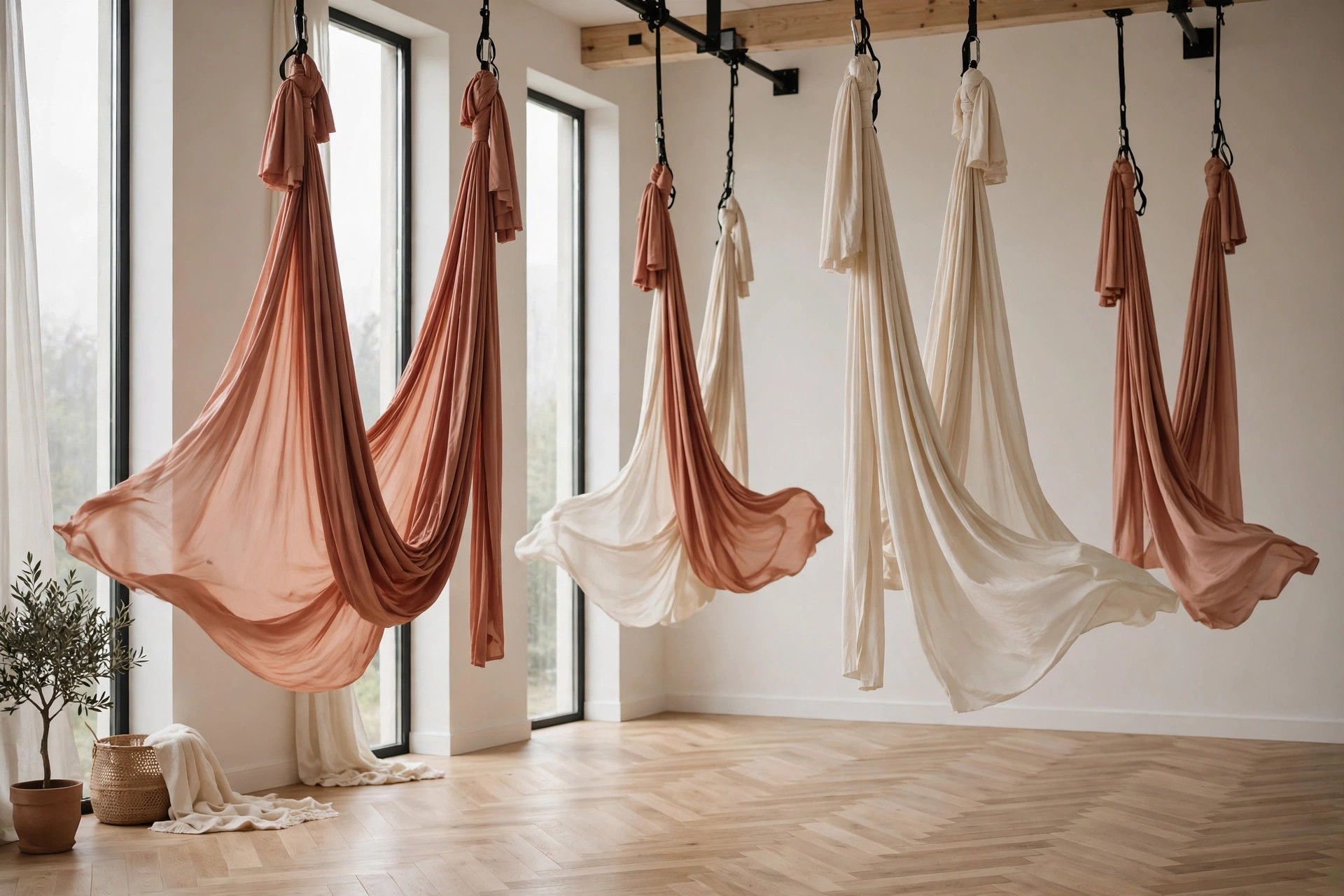 Aerial yoga hammocks