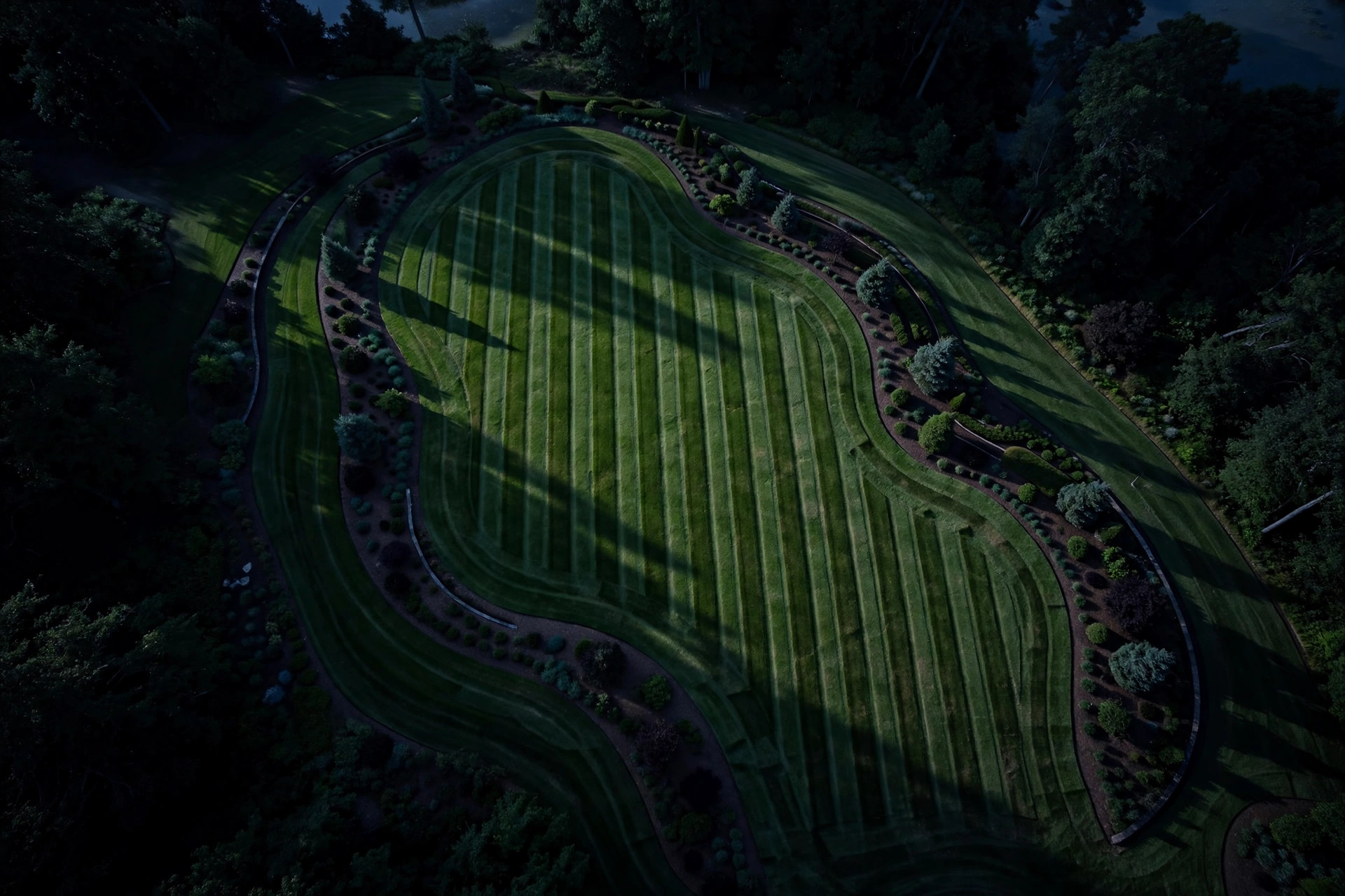 Dark aerial lawn concept preview