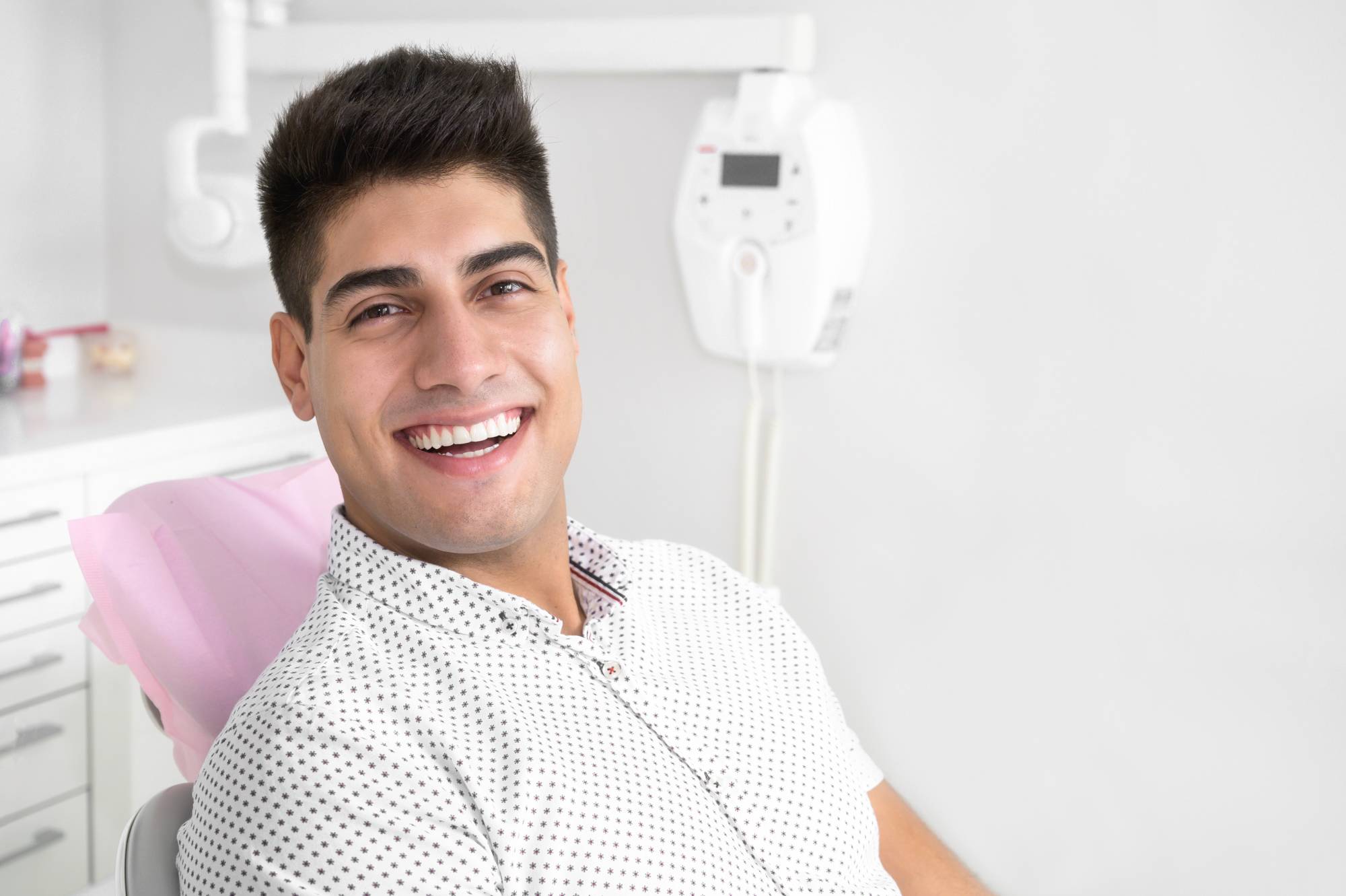 Patient smiling after a dental visit